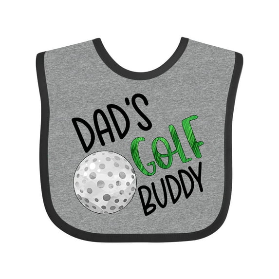 Inktastic Dad's Golf Buddy with Golf Ball Boys or Girls Baby Bib