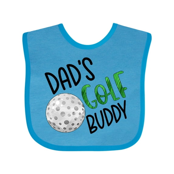 Inktastic Dad's Golf Buddy with Golf Ball Boys or Girls Baby Bib