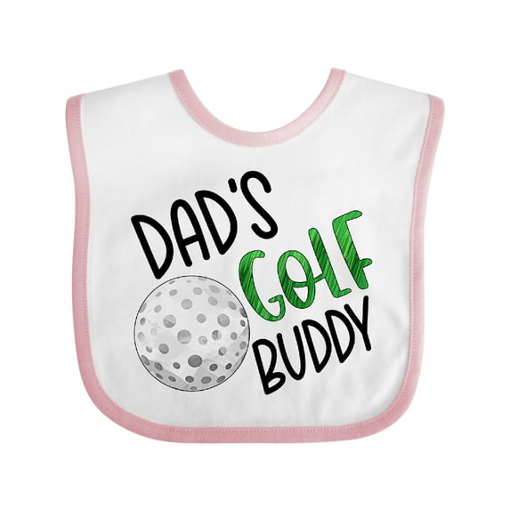Inktastic Dad's Golf Buddy with Golf Ball Boys or Girls Baby Bib