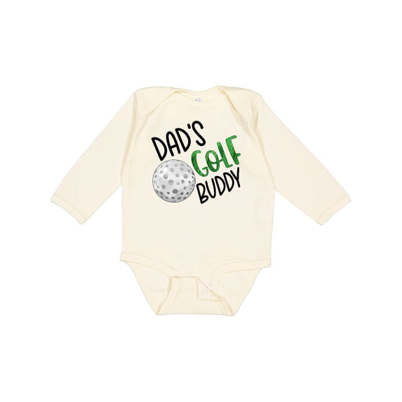 Inktastic Dad's Golf Buddy with Golf Ball Boys or Girls Long Sleeve Baby Bodysuit