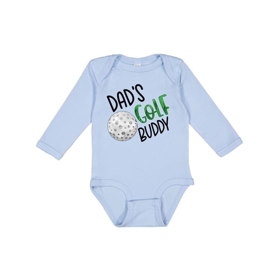 Inktastic Dad's Golf Buddy with Golf Ball Boys or Girls Long Sleeve Baby Bodysuit