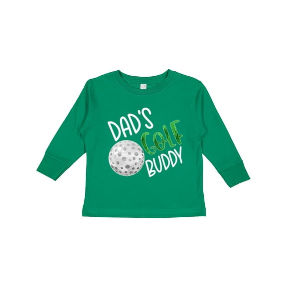 Inktastic Dad's Golf Buddy with Golf Ball Boys or Girls Long Sleeve Toddler T-Shirt