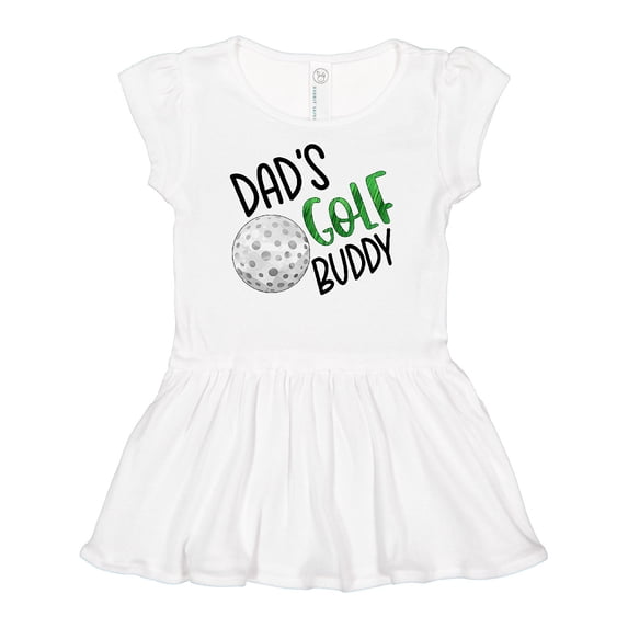 Inktastic Dad's Golf Buddy with Golf Ball Girls Baby Dress