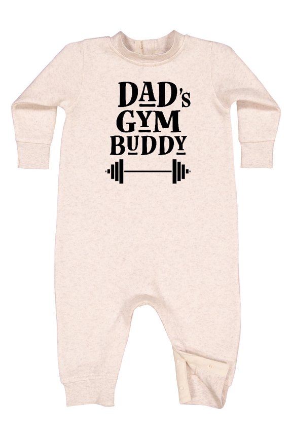 Dad's Gym Buddy Childs Workout Baby Fleece Romper