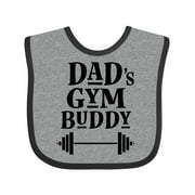 Inktastic Dad's Gym Buddy Childs Workout Boys or Girls Baby Bib