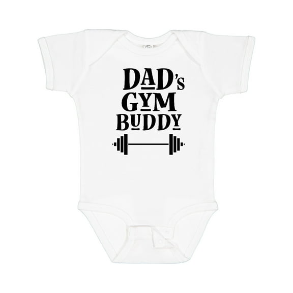 Inktastic Dad's Gym Buddy Childs Workout Boys or Girls Baby Bodysuit
