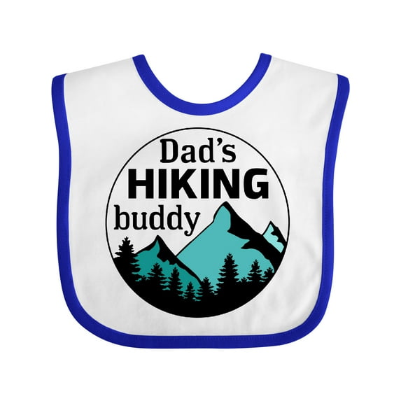 Inktastic Dad's Hiking Buddy with Mountains and Trees Boys or Girls Baby Bib