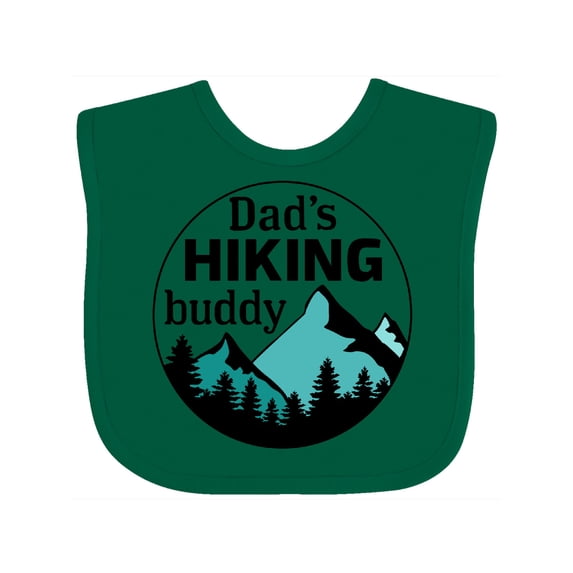 Inktastic Dad's Hiking Buddy with Mountains and Trees Boys or Girls Baby Bib