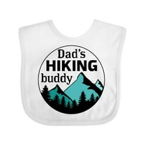Inktastic Dad's Hiking Buddy with Mountains and Trees Boys or Girls Baby Bib