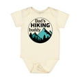 thumbnail image 1 of Inktastic Dad's Hiking Buddy with Mountains and Trees Boys or Girls Baby Bodysuit, 1 of 5