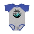 thumbnail image 1 of Inktastic Dad's Hiking Buddy with Mountains and Trees Boys or Girls Baby Bodysuit, 1 of 5