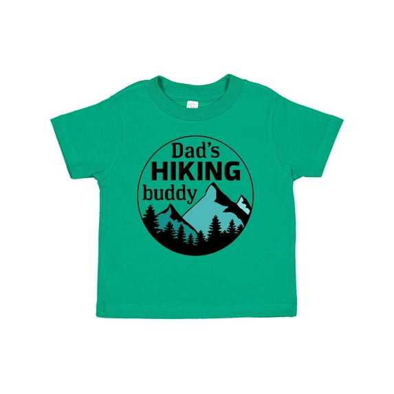 Inktastic Dad's Hiking Buddy with Mountains and Trees Boys or Girls Toddler T-Shirt