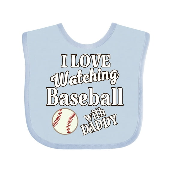 Inktastic Daddy Baseball Grandson Boys or Girls Baby Bib