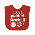 thumbnail image 1 of Inktastic Daddy Baseball Grandson Boys or Girls Baby Bib, 1 of 4
