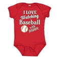 thumbnail image 1 of Inktastic Daddy Baseball Grandson Boys or Girls Baby Bodysuit, 1 of 5