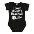 thumbnail image 1 of Inktastic Daddy Baseball Grandson Boys or Girls Baby Bodysuit, 1 of 5