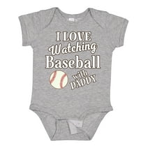 Inktastic Daddy Baseball Grandson Boys or Girls Baby Bodysuit