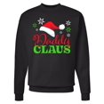 thumbnail image 1 of Inktastic Daddy Claus with Christmas Santa Hat and Snowflakes Adult Sweatshirt, 1 of 4