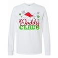 thumbnail image 1 of Inktastic Daddy Claus with Christmas Santa Hat and Snowflakes Long Sleeve T-Shirt, 1 of 5