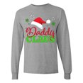 thumbnail image 1 of Inktastic Daddy Claus with Christmas Santa Hat and Snowflakes Long Sleeve T-Shirt, 1 of 5