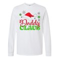 thumbnail image 1 of Inktastic Daddy Claus with Christmas Santa Hat and Snowflakes Long Sleeve T-Shirt, 1 of 5