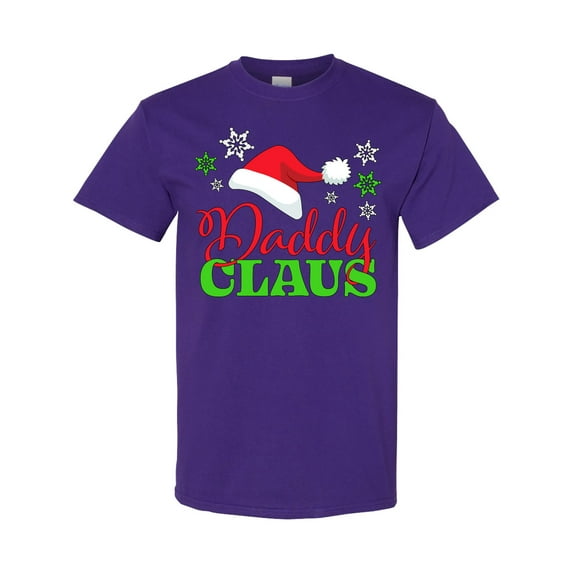 Inktastic Daddy Claus with Christmas Santa Hat and Snowflakes T-Shirt