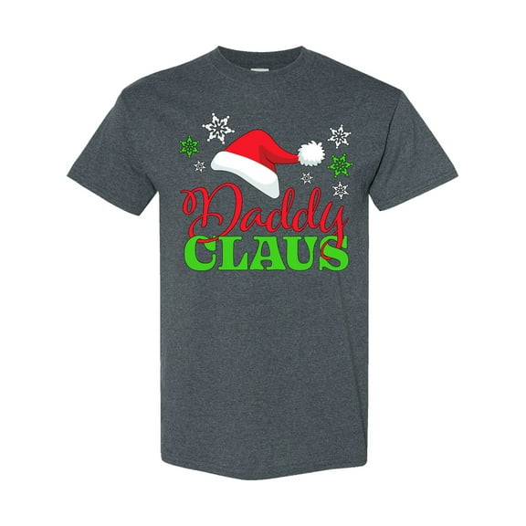 Inktastic Daddy Claus with Christmas Santa Hat and Snowflakes T-Shirt