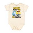 thumbnail image 1 of Inktastic Daddy Drives the Big Trucks with Dump Truck Boys or Girls Baby Bodysuit, 1 of 5