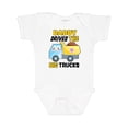 thumbnail image 1 of Inktastic Daddy Drives the Big Trucks with Dump Truck Boys or Girls Baby Bodysuit, 1 of 5