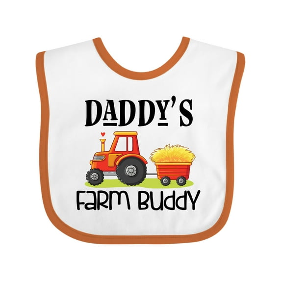 Inktastic Daddy Farm Buddy Cute Tractor Boys or Girls Baby Bib