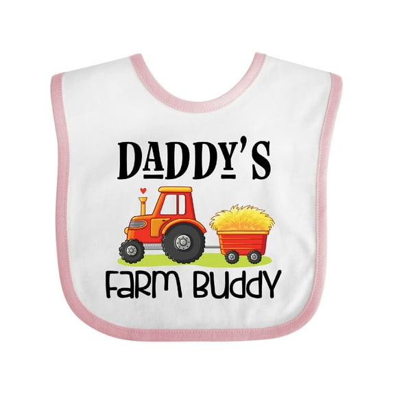 Inktastic Daddy Farm Buddy Cute Tractor Boys or Girls Baby Bib