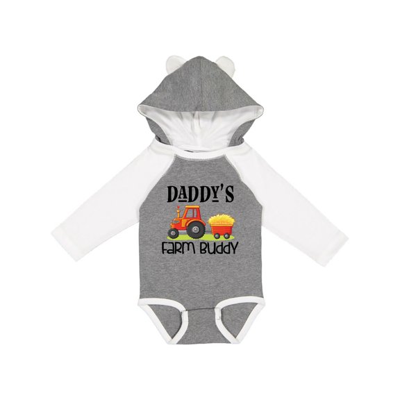 Inktastic Daddy Farm Buddy Cute Tractor Boys or Girls Long Sleeve Baby Bodysuit