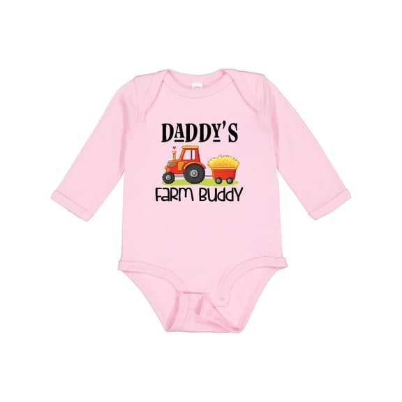 Inktastic Daddy Farm Buddy Cute Tractor Boys or Girls Long Sleeve Baby Bodysuit