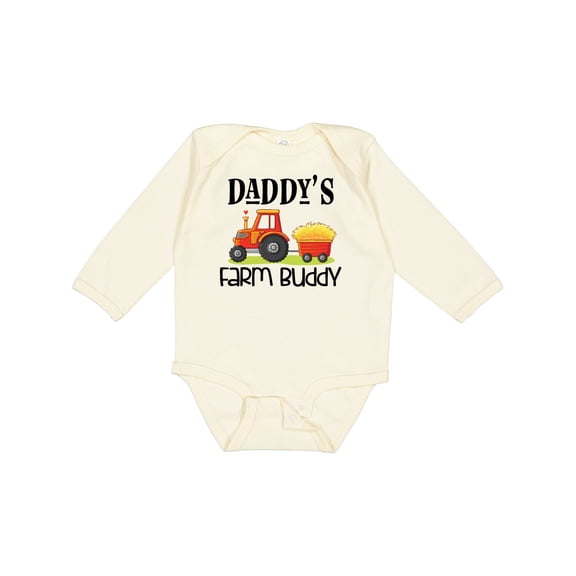 Inktastic Daddy Farm Buddy Cute Tractor Boys or Girls Long Sleeve Baby Bodysuit