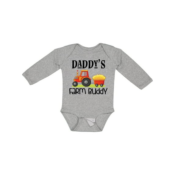 Inktastic Daddy Farm Buddy Cute Tractor Boys or Girls Long Sleeve Baby Bodysuit