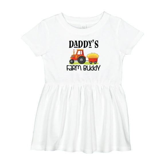 Inktastic Daddy Farm Buddy Cute Tractor Girls Baby Dress