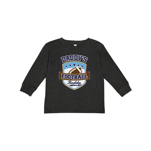 Inktastic Daddy Football Buddy Boys or Girls Long Sleeve Toddler T-Shirt