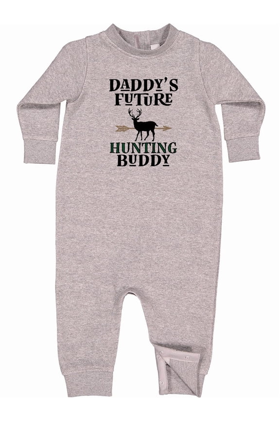 Daddy Future Hunting Buddy Baby Fleece Romper