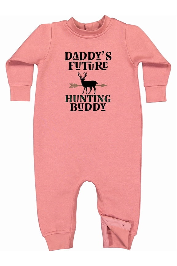 Daddy Future Hunting Buddy Baby Fleece Romper