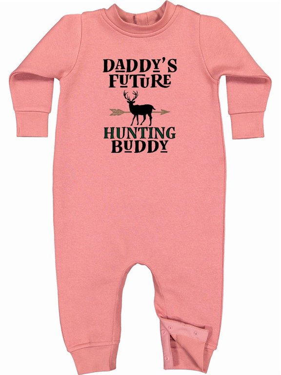 Daddy Future Hunting Buddy Baby Fleece Romper