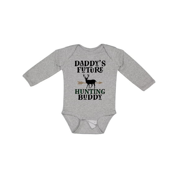 Inktastic Daddy Future Hunting Buddy Boys or Girls Long Sleeve Baby Bodysuit