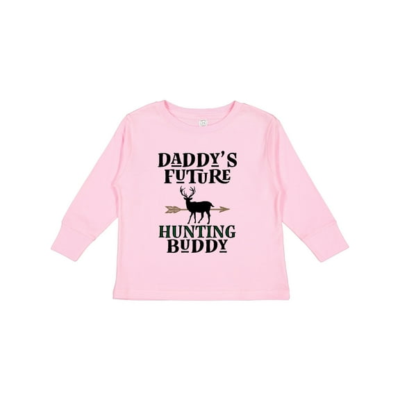 Inktastic Daddy Future Hunting Buddy Boys or Girls Long Sleeve Toddler T-Shirt