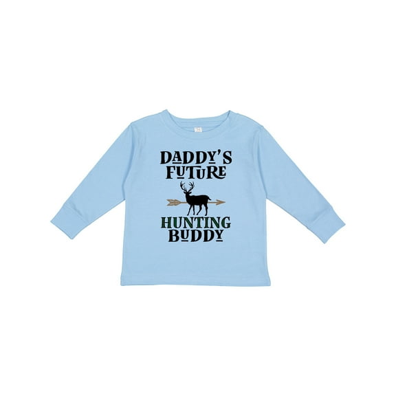 Inktastic Daddy Future Hunting Buddy Boys or Girls Long Sleeve Toddler T-Shirt