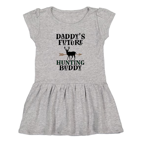 Inktastic Daddy Future Hunting Buddy Girls Toddler Dress