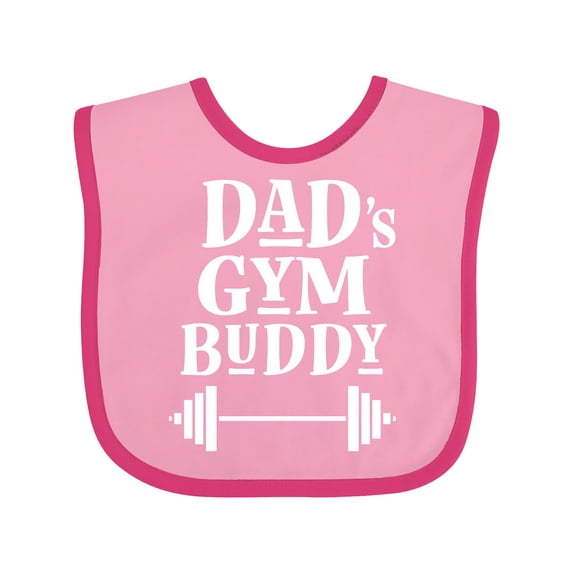 Inktastic Daddy Gym Buddy Workout Fitness Boys or Girls Baby Bib