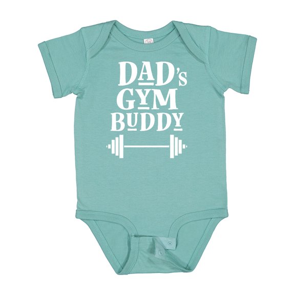 Inktastic Daddy Gym Buddy Workout Fitness Boys or Girls Baby Bodysuit