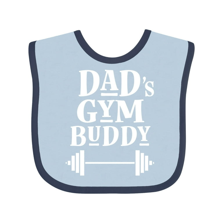 Inktastic Daddy Gym Buddy Workout Fitness Gift Baby Boy or Baby Girl Bib 