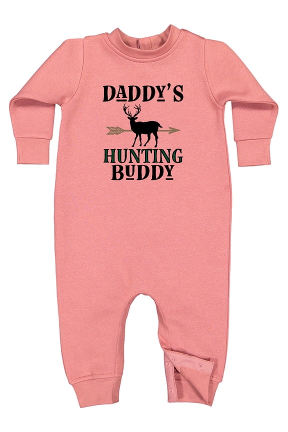 Daddy Hunting Buddy Bow Hunter Baby Fleece Romper