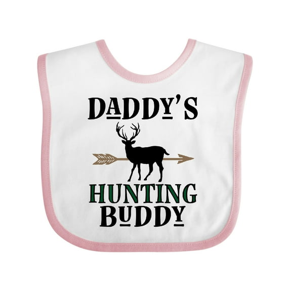 Inktastic Daddy Hunting Buddy Bow Hunter Boys Baby Bib