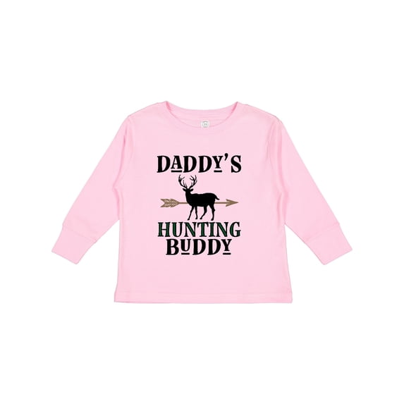 Inktastic Daddy Hunting Buddy Bow Hunter Boys Long Sleeve Toddler T-Shirt